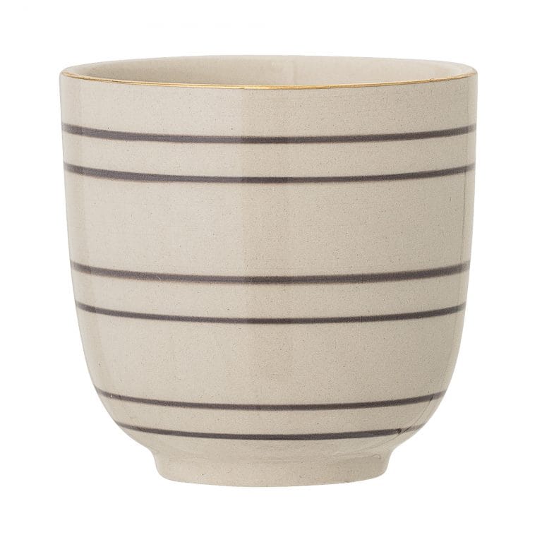 Keraminis dryžuotas puodelis 150 ml, Ø7xH7 cm, rankų darbo