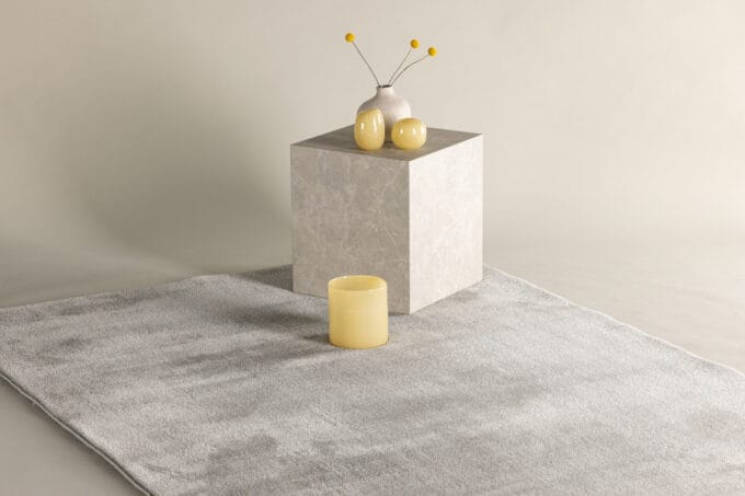 Blanca Light Grey kilimas – stačiakampis, 290x200 cm, šviesiai pilkos spalvos, subtilaus rašto poliesteris