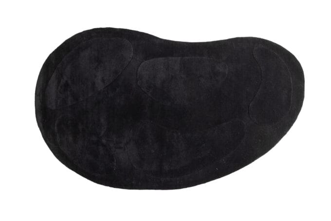 Enard Oval Black, ovalus juodas vilnonis kilimas 290x175