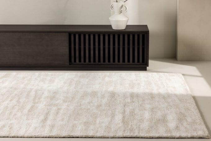 Milos Beige stačiakampis kilimas 290x200 cm, baltos ir smėlio spalvos