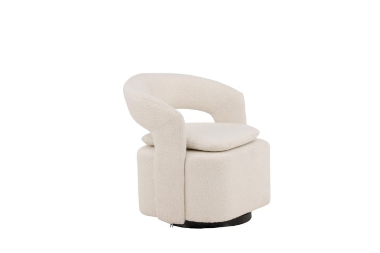 Laurel Off-White, modernus krėslas