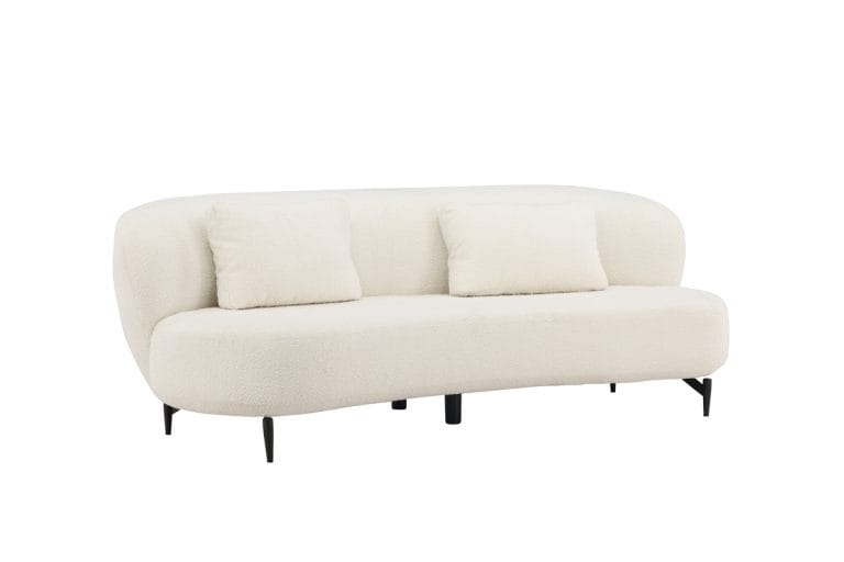 Luna White Boucle, sofa