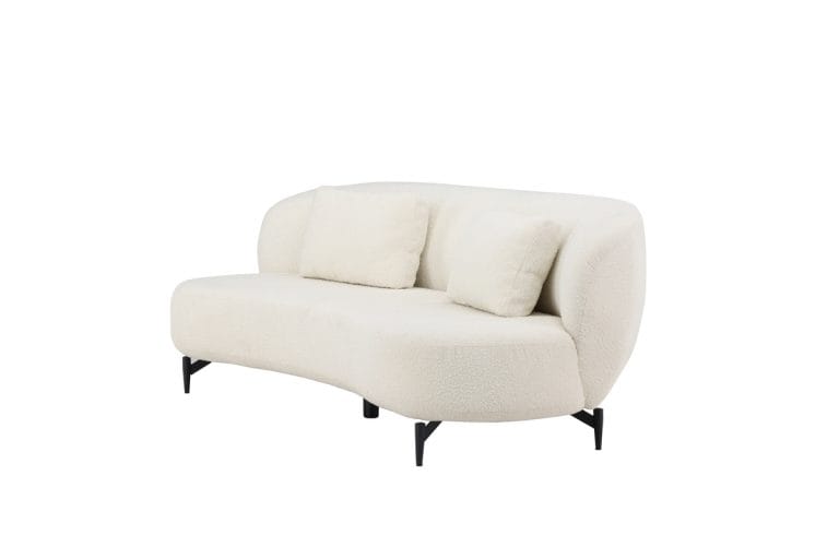 Luna White Boucle, sofa