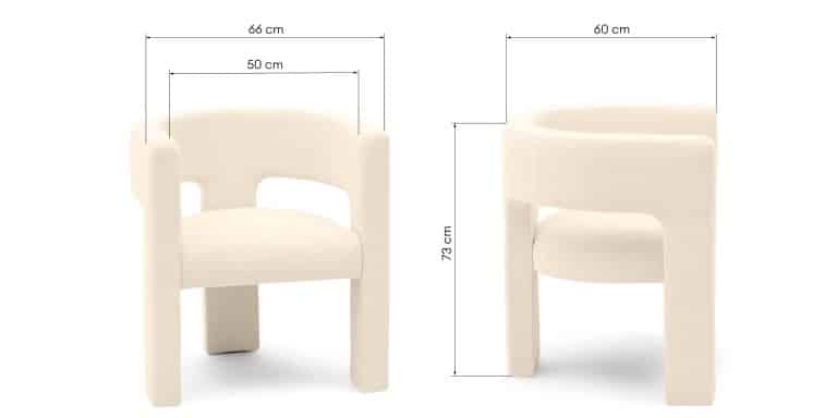 Alpa White Boucle, krėslas