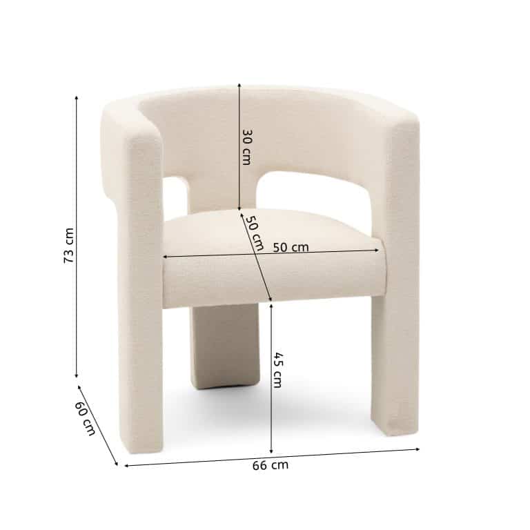 Alpa Light Beige Boucle, krėslas