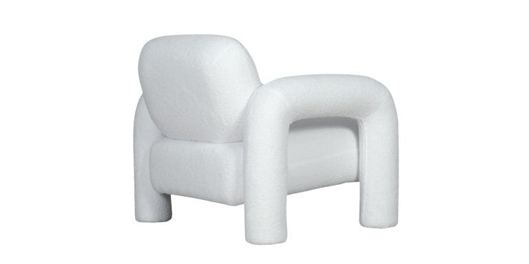 Vick White Boucle, krėslas - Image 3