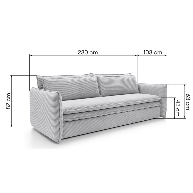 Flow Slim, sofa-lova, įv. spalvų
