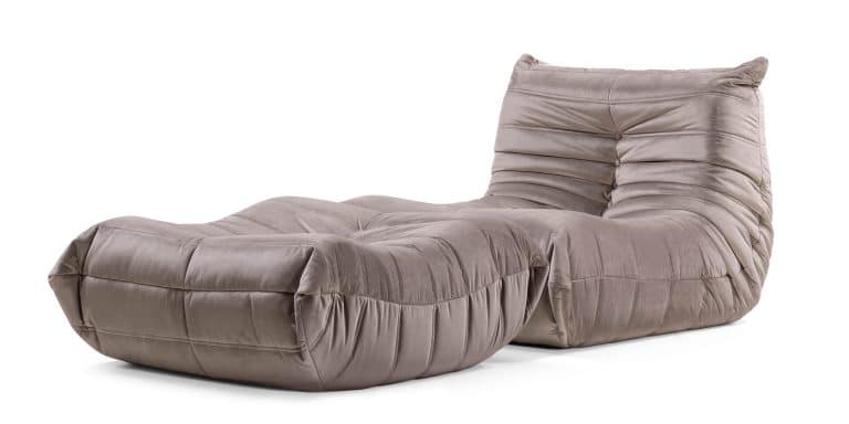 Fugue Beige, laisvalaikio krėslas su pufu - Image 3