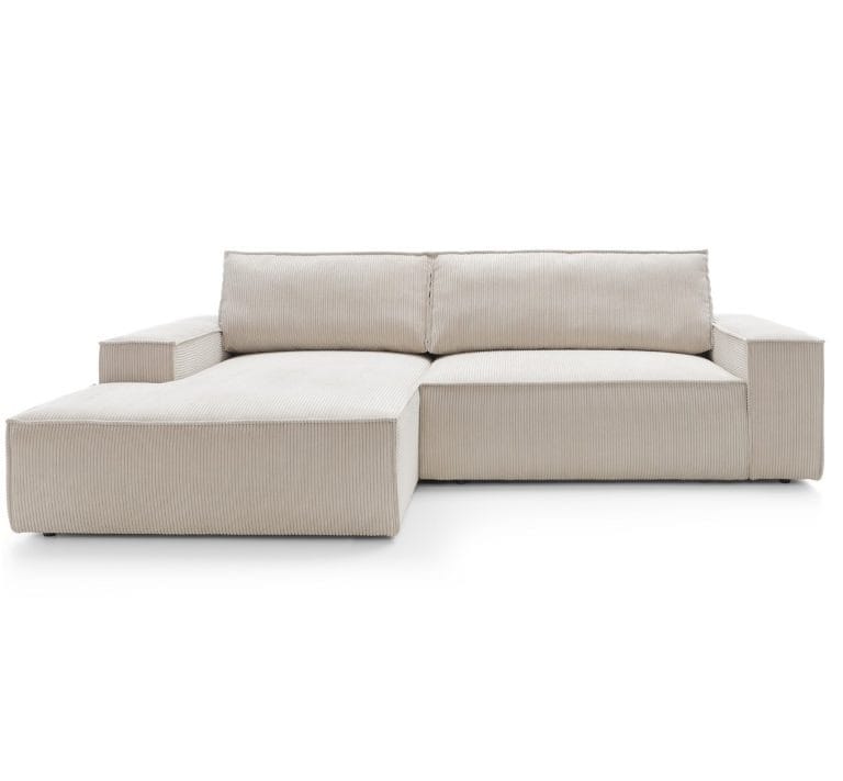 Hustle Light Beige, kampinė sofa-lova kairė/dešinė