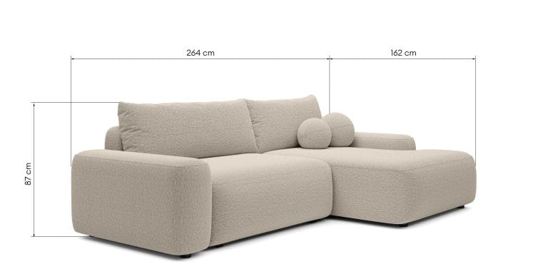 Loop, kampinė sofa-lova, įv.spalvų - Image 8