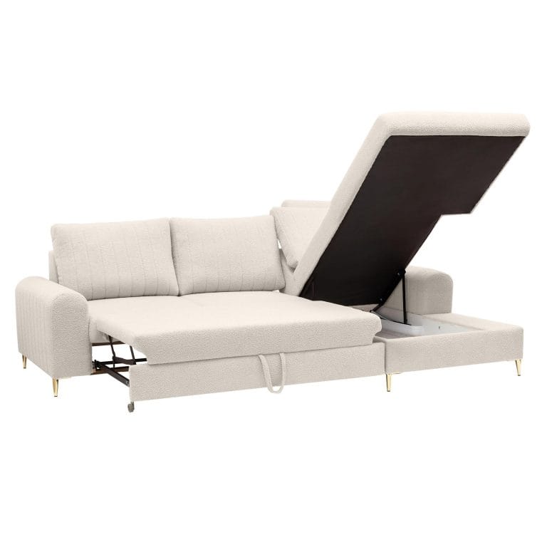 Masimo Light Beige, kampinė sofa-lova kairė/dešinė - Image 4
