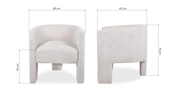 Lorraine Light Beige, krėslas