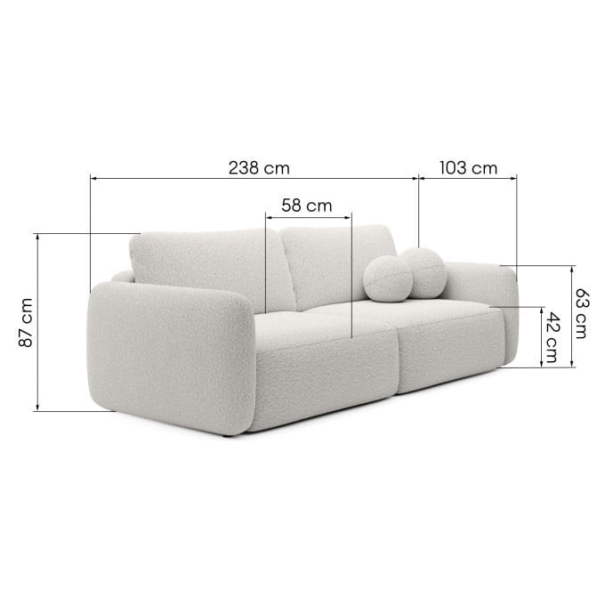 Botse Ecru, sofa-lova - Image 7