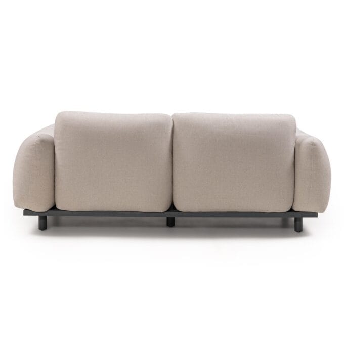 Santa Rosa Beige/Anthracite lauko baldų komplektas – su minkštomis pagalvėmis ir marmuro staliukais