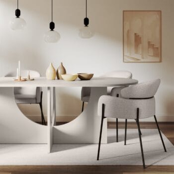 Cecina Cashmere ovalus valgomojo stalas su kašmyro apdaila