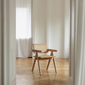 Freja Natural boho kėdė su ratano pynimu, uosio mediena