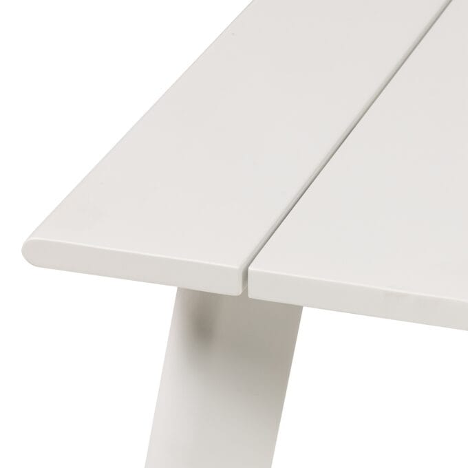 Lauko baldų komplektas 4 asmenims – Luzzi White stalas ir 4 pintos technoratano kėdės