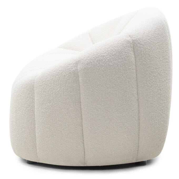 Caballo trivietė sofa, šviesiai smėlio spalvos, su apvaliomis formomis ir minkštu atlošu