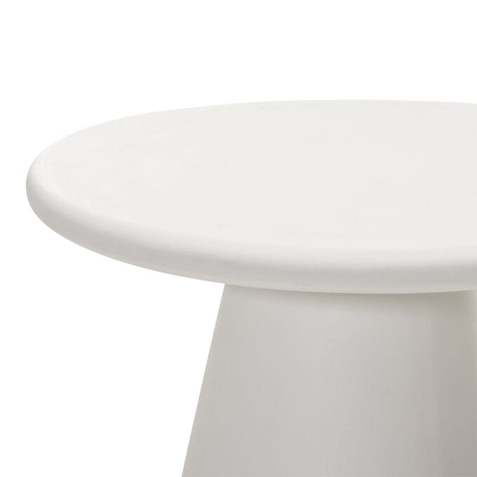 Monti ecru kavos staliukas su mikrocemento apdaila, apvalus, 60 cm