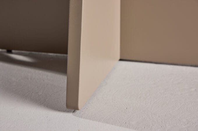 Bootcut Beige apvalus valgomojo stalas ⌀110 su marmuro efektu