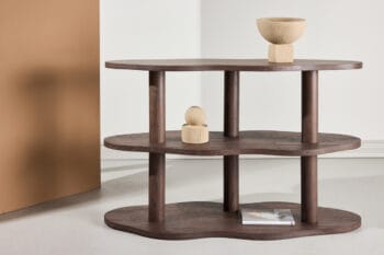 Moln Mocca banguoto dizaino lentyna šilta mocca spalva, 3 pakopų