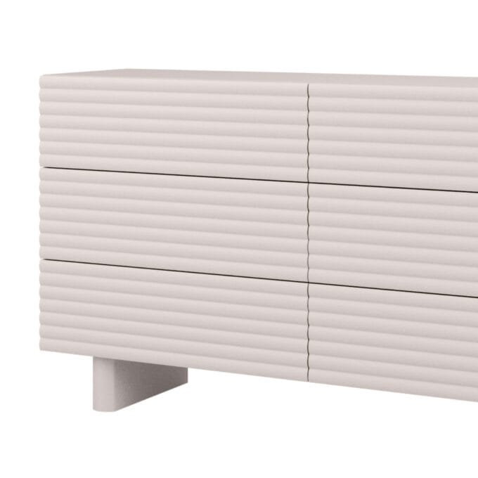 Toyo Cashmere komoda, kašmyro spalvos, su 6 stalčiais