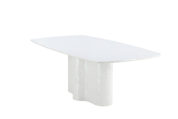 Vaddo baltas valgomojo stalas 220x110 cm su kvarco efektu