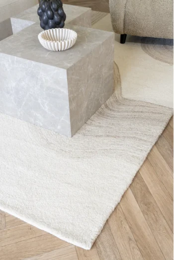 Surat 200x300 vilnos kilimas light brown ir ivory spalvų