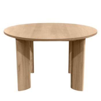 Bali 120 apvalus valgomojo stalas su uosio medienos apdaila