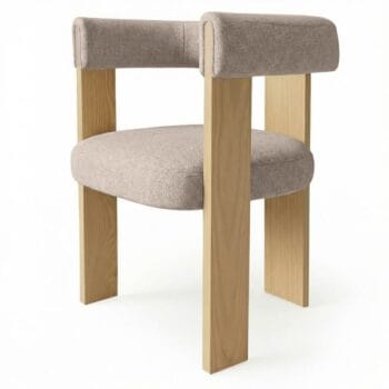 Bali Comfort valgomojo kėdė su uosio medienos rėmu ir audinio sėdyne