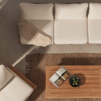 Conny lauko baldų komplektas su sofa, foteliais ir stalu