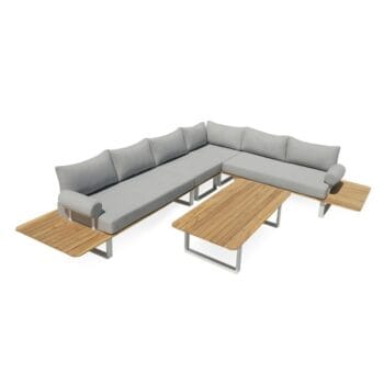 San Piero 2 lauko baldų komplektas su kampine sofa ir staliuku